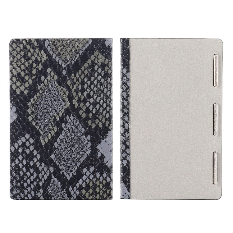 For IQOS ILUMA Prime PU Leather Electronic Cigarette Protective Case(Snake Pattern Dark Grey)