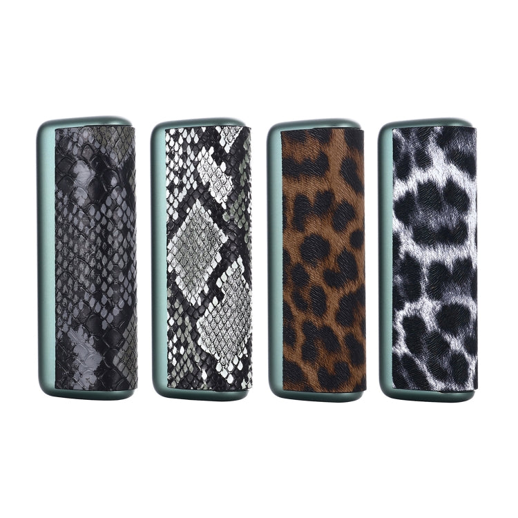 For IQOS ILUMA Prime PU Leather Electronic Cigarette Protective Case(Leopard White)