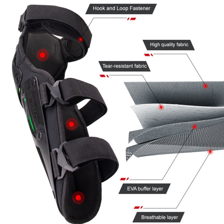 Motolsg MT-05 Motorcycle Bicycle Riding Protective Gear 2 in 1 Knee Pads(Green)