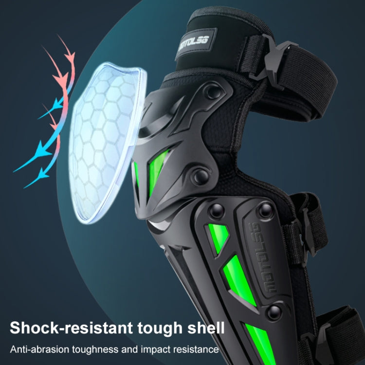 Motolsg MT-05 Motorcycle Bicycle Riding Protective Gear 2 in 1 Knee Pads(Green)