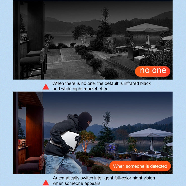 DF-3HBJ 8MP HD IP66 Waterproof Outdoor WiFi IP Camera Support  Day and Night Full Color, Plug:UK Plug
