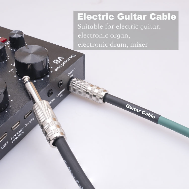 3045GR Mono 6.35mm Plug Male to Male Electric Guitar Audio Cable, Length:1m