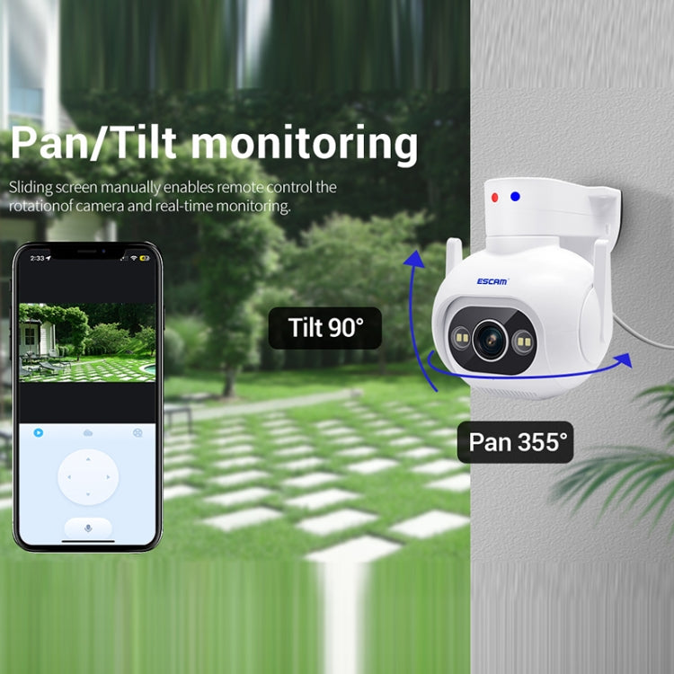 ESCAM PT304 HD 4MP Humanoid Detection Tracking WiFi Connection Sound Alarm Intelligent Night Vision H.265 Camera(AU Plug)
