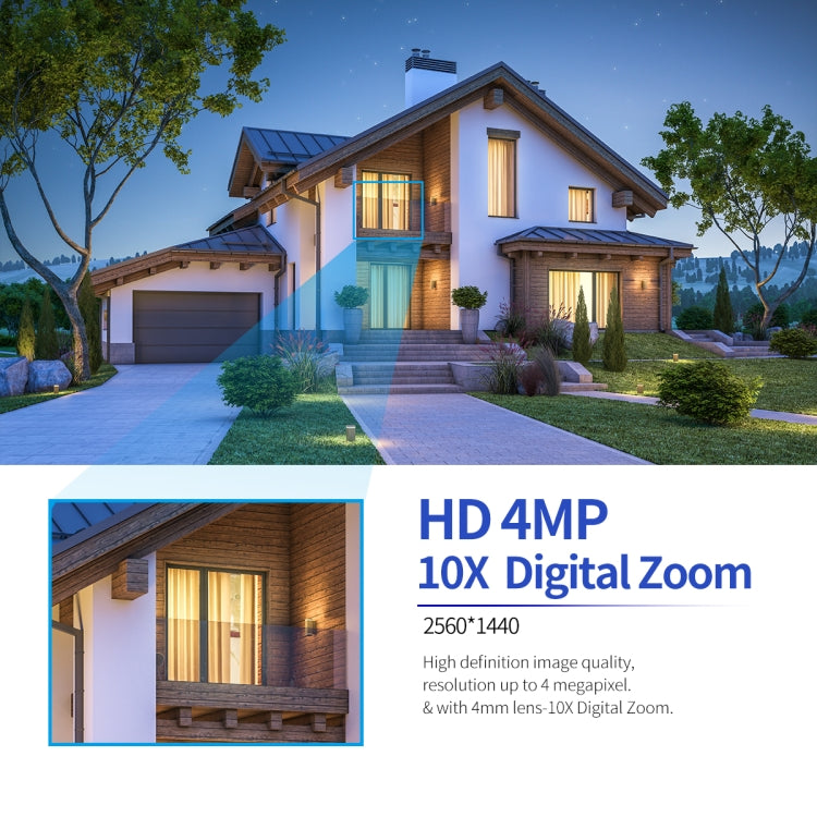 ESCAM PT304 HD 4MP Humanoid Detection Tracking WiFi Connection Sound Alarm Intelligent Night Vision H.265 Camera(UK Plug)