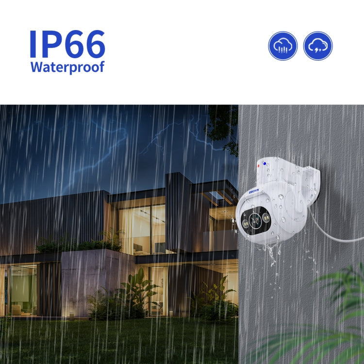 ESCAM PT304 HD 4MP Humanoid Detection Tracking WiFi Connection Sound Alarm Intelligent Night Vision H.265 Camera(AU Plug)