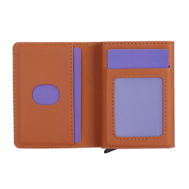 Anti Theft Brush Card Bag, Size:10x6x3cm(Brown)