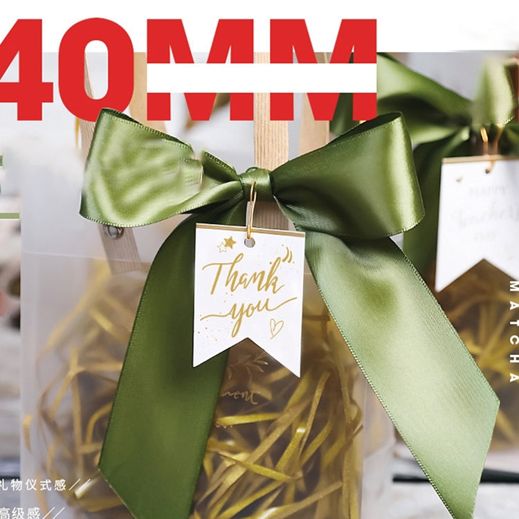 Gift Bag Transparent Packaging Bag, Blue Ribbon+Hanging Tag+Lafite Grass, Size:L