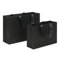 Black Shopping Kraft Paper Bag Handbag, Size:S