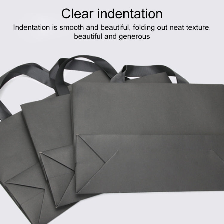 Black Shopping Kraft Paper Bag Handbag, Size:S