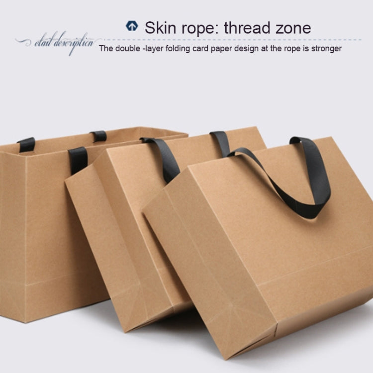 Buff Shopping Kraft Paper Bag Handbag, Size:S