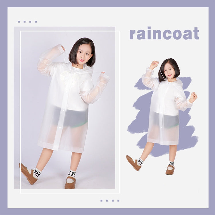 Non-disposable Frosted Thickened Children EVA Raincoat(Blue)