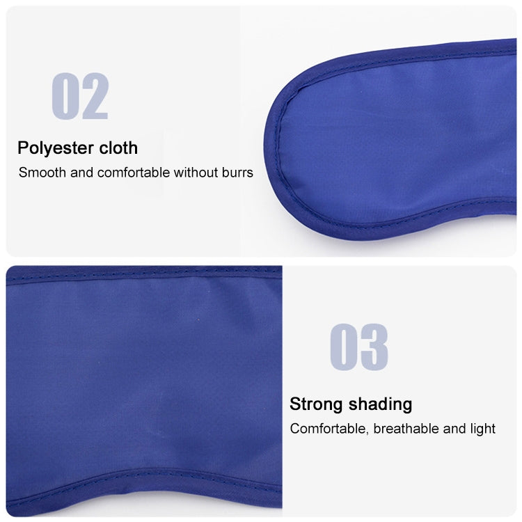 Breathable Polyester Solid Color Eye Protection Mask(Black)
