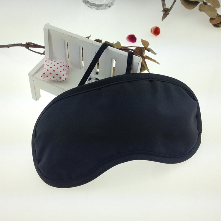 Breathable Polyester Solid Color Eye Protection Mask(Black)