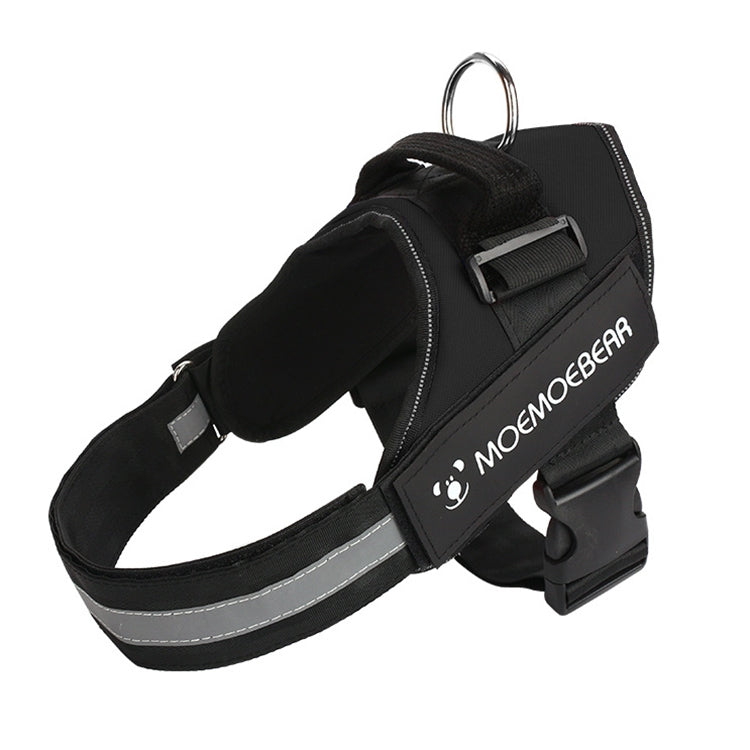 Pet Dog Anti Sprint Oxford Cloth K9 Chest Strap Traction Rope Strap, Size:XXL for 40-70kg(Black)