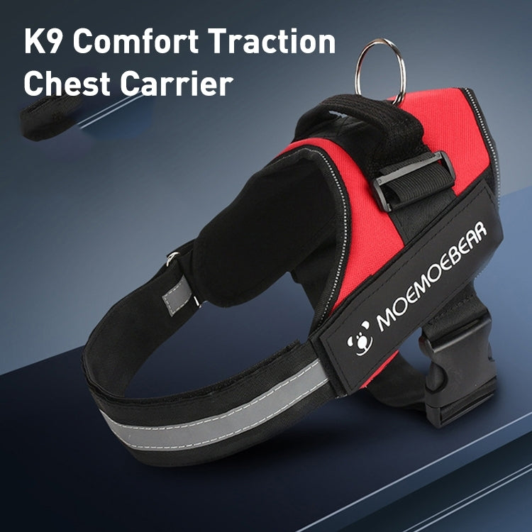 Pet Dog Anti Sprint Oxford Cloth K9 Chest Strap Traction Rope Strap, Size:M for 13-23kg(Red)