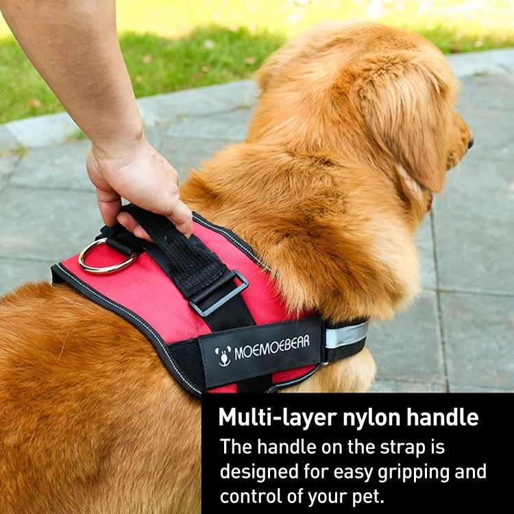 Pet Dog Anti Sprint Oxford Cloth K9 Chest Strap Traction Rope Strap, Size:XXL for 40-70kg(Green)