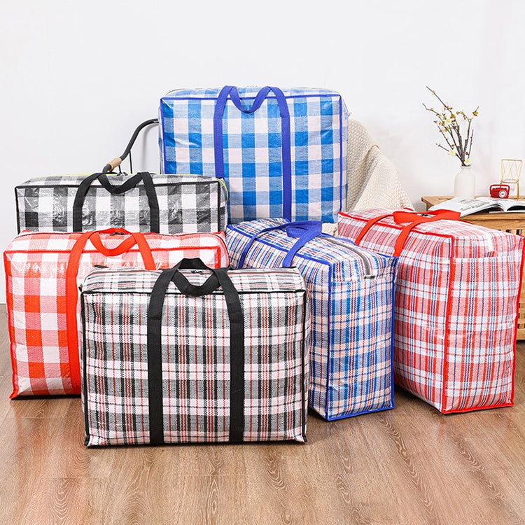 48x32x24cm Woven Bags Moving Bags Packing Bags Dustproof and Moistureproof Quilt Storage Bag(Random Color Delivery)