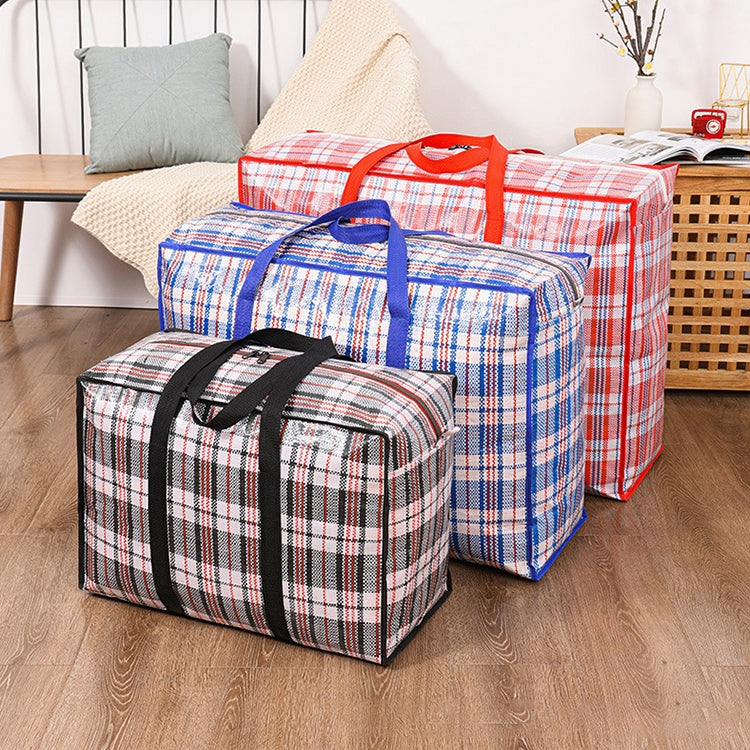 48x32x24cm Woven Bags Moving Bags Packing Bags Dustproof and Moistureproof Quilt Storage Bag(Random Color Delivery)