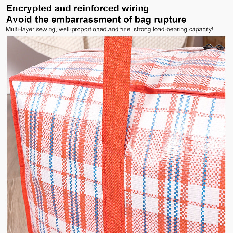 48x32x24cm Woven Bags Moving Bags Packing Bags Dustproof and Moistureproof Quilt Storage Bag(Random Color Delivery)