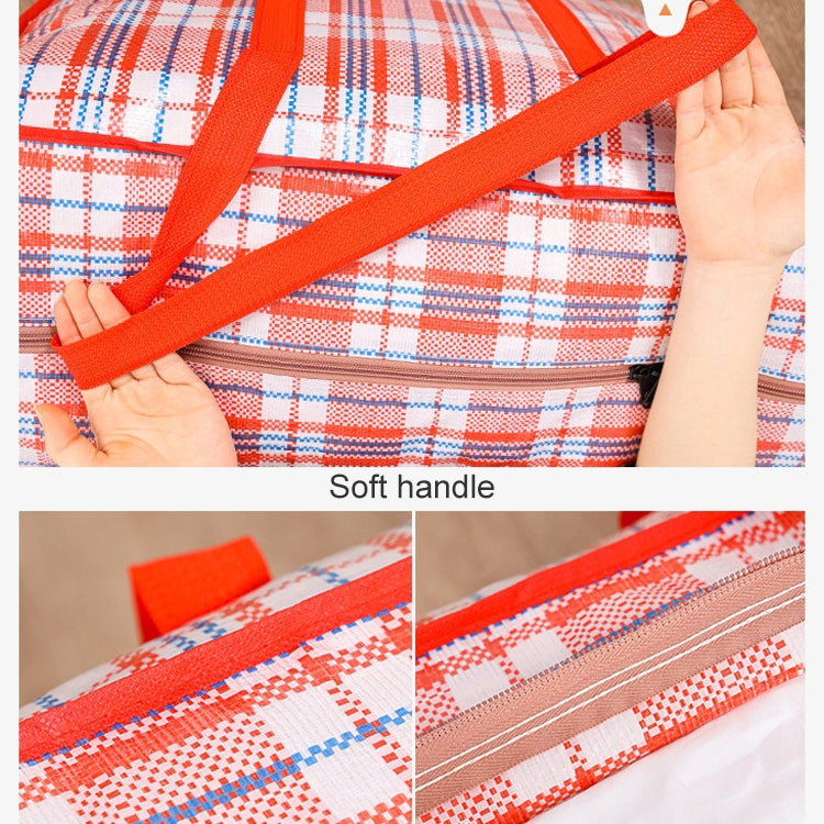 48x32x24cm Woven Bags Moving Bags Packing Bags Dustproof and Moistureproof Quilt Storage Bag(Random Color Delivery)