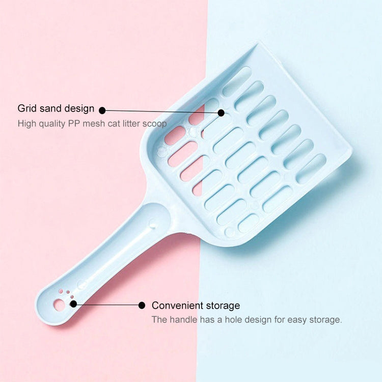Small Size Cat Litter Shovel Hollow Tofu Cat Litter Cleaning Tool 19cm(Random Color)