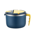 304 Stainless Steel Instant Noodle Bowl Student Lunch Box(Sapphire Blue)