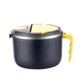 304 Stainless Steel Instant Noodle Bowl Student Lunch Box(Black)