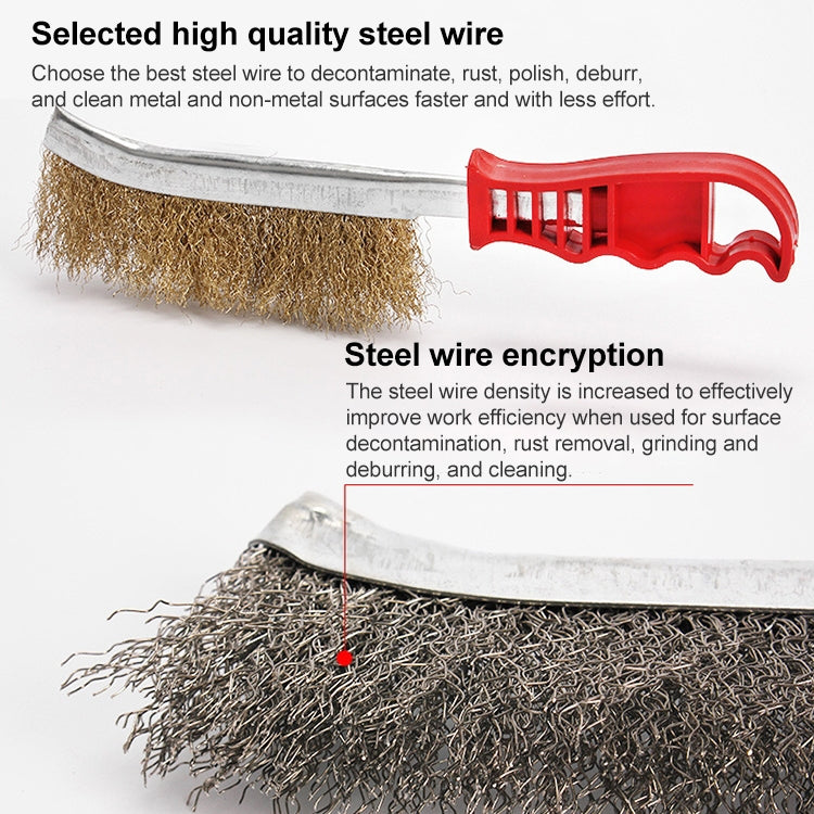 BBQ Grill Wire Cleaning Brush with Handle Copper Plating