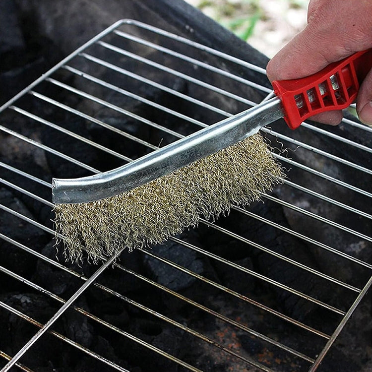 BBQ Grill Wire Cleaning Brush with Handle Stainless Steel