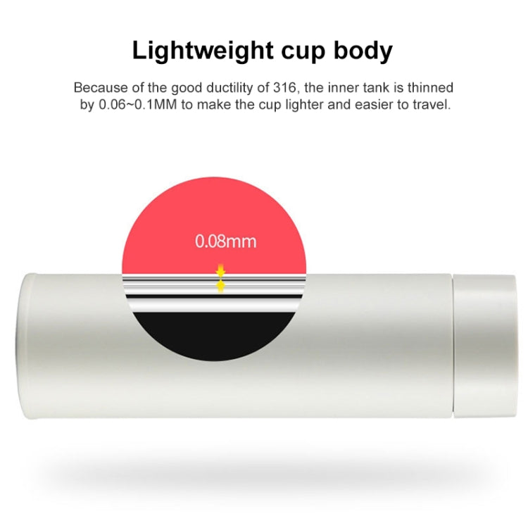 500ml 316 Stainless Steel Thermos Cup Stylish Cup(White)