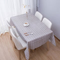 137x90cm Home Tablecloth No-wash PVC Coffee Table Cloth(Grey Plaid)