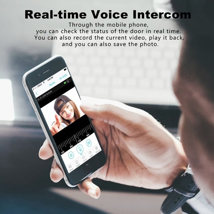 T30 Tuya Smart WiFi Visual Dingdong Doorbell with Battery Supports Two-Way Intercom & Night Vision(Black)