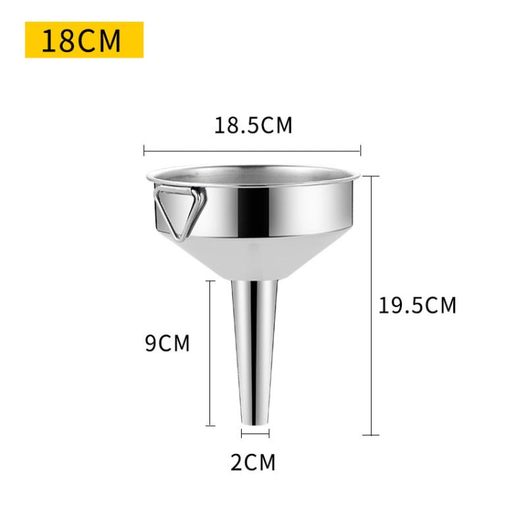 18cm Stainless Steel Conical Small Funnel Oil Leak Wine Leak Kitchen Oil Pourer