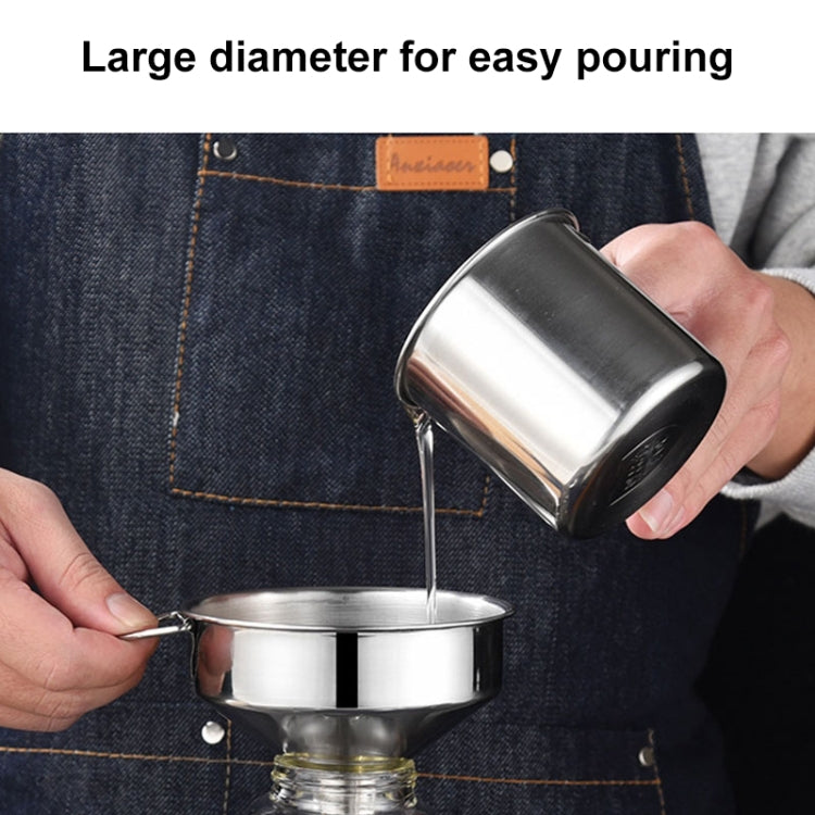 18cm Stainless Steel Conical Small Funnel Oil Leak Wine Leak Kitchen Oil Pourer