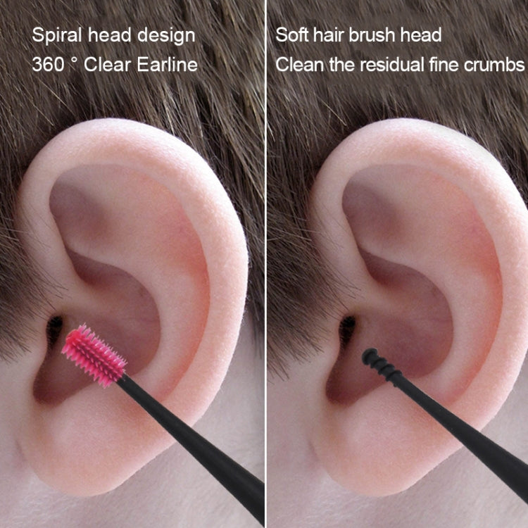 Japan 360-Degree Silicone Dual-Head Ear Scoop Soft-Head Spiral Ear Picking Tool(Random Color)