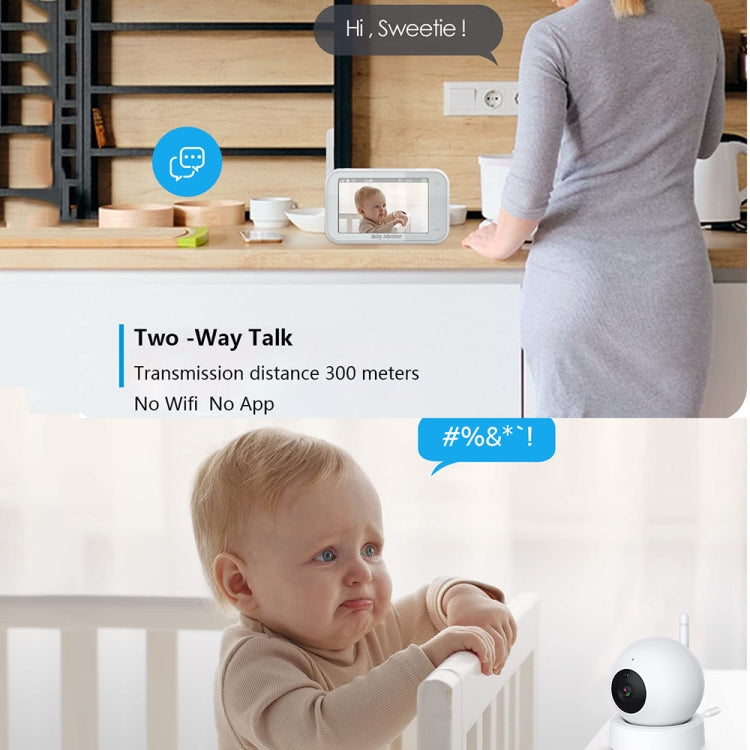 ABM201 4.5 inch Wireless Video Night Vision Baby Monitor Security Camera(EU Plug)