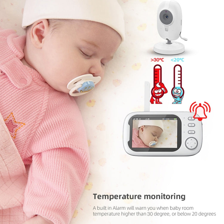ABM600 3.5 inch Wireless Video Night Vision Baby Monitor Security Camera(EU Plug)