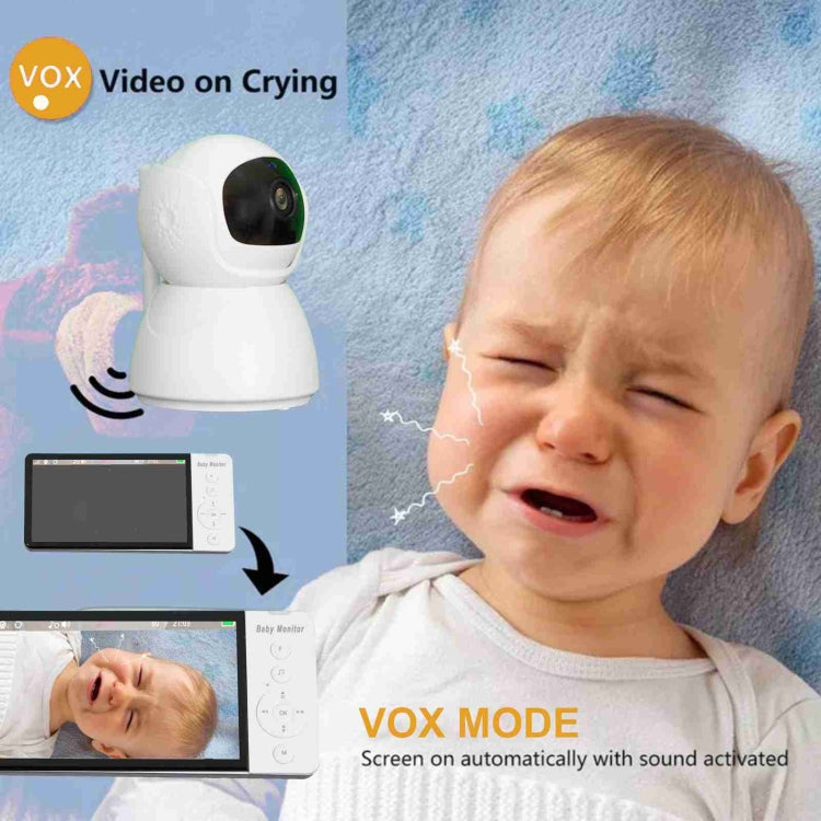 ABM700 5 inch Wireless Video Night Vision Baby Monitor Security Camera(EU Plug)
