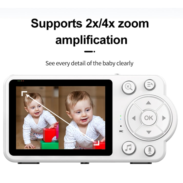 YE10-C3 2.8 inch 2.4G Wireless Video Night Vision Baby Monitor Security Camera(EU Plug)
