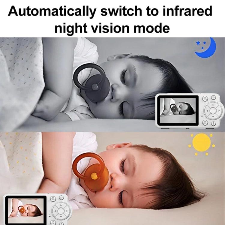 YE10-C3 2.8 inch 2.4G Wireless Video Night Vision Baby Monitor Security Camera(EU Plug)