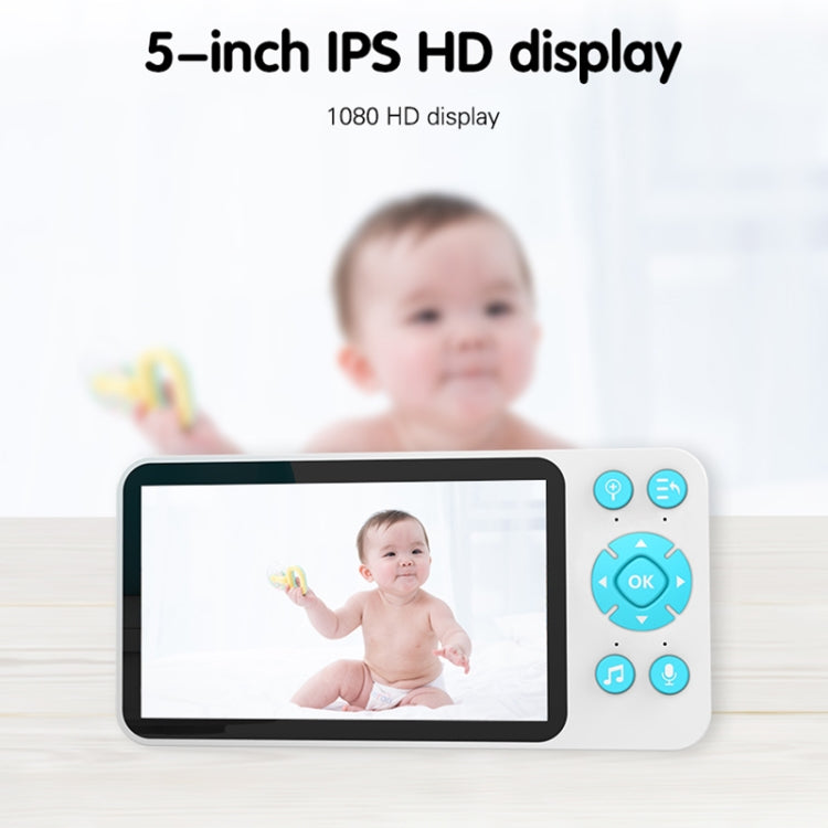 YE9-C1 5 inch Dual Mode 2.4G + 915M Video Night Vision Baby Monitor Security Camera(US Plug)