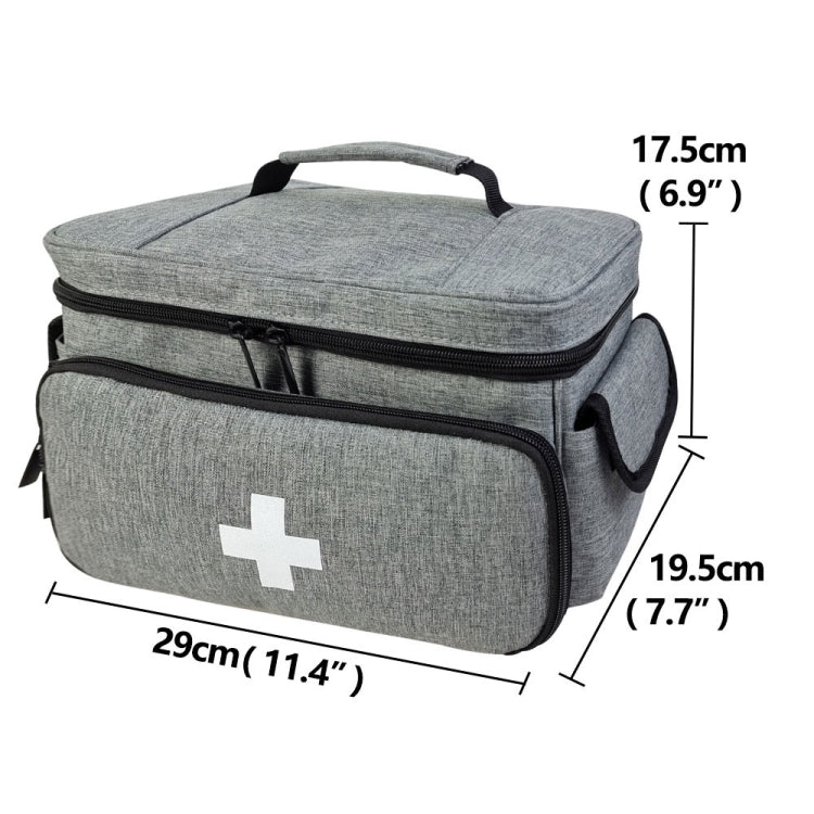 Small Medicine Storage Bag Home First Aid Kit(Grey)