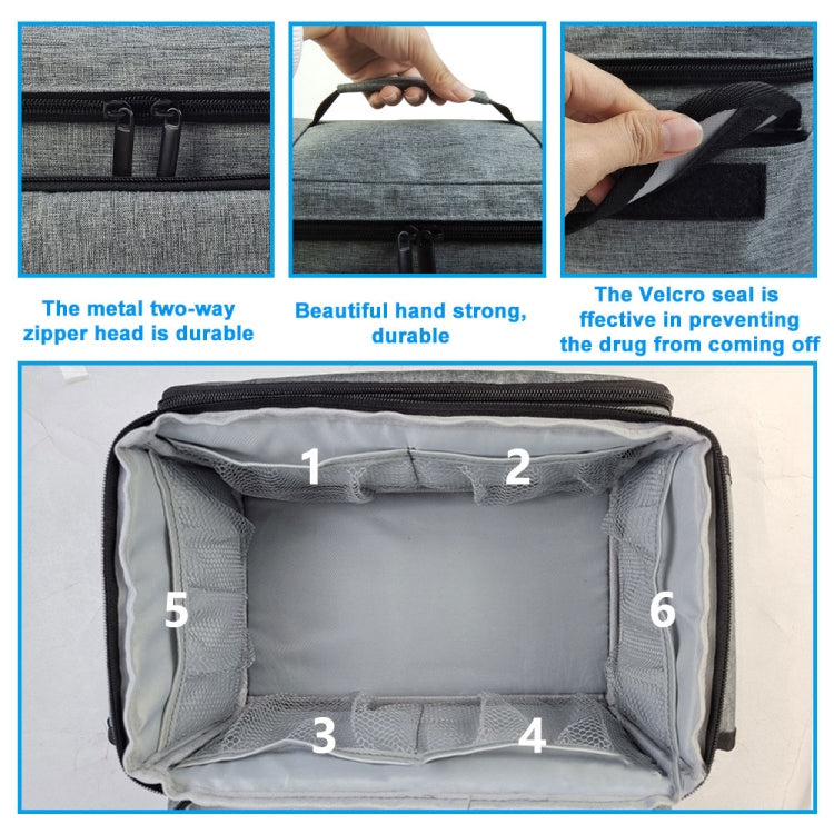 Small Medicine Storage Bag Home First Aid Kit(Grey)