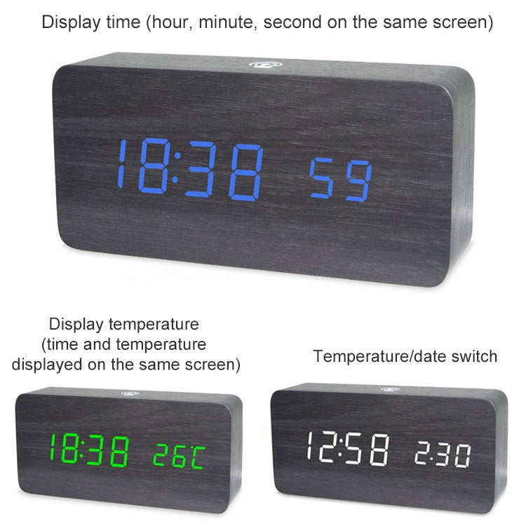 LT-1035 LED Display Digital APP Smart Alarm Clock(Red Light Redwood)