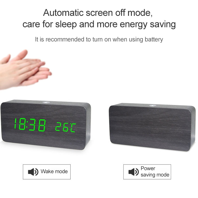 LT-1035 LED Display Digital APP Smart Alarm Clock(Red Light Redwood)
