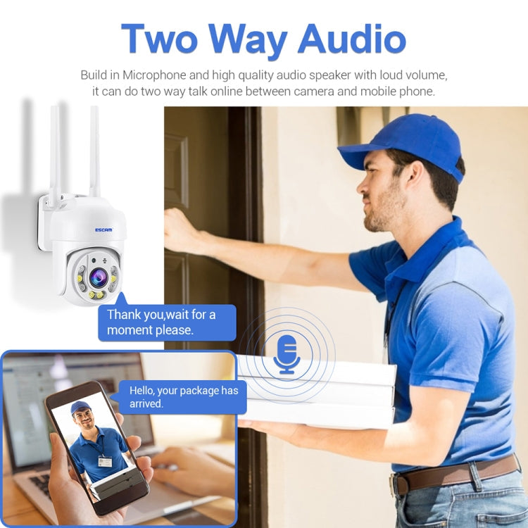 ESCAM TV114 4MP WiFi Camera Support Two-Way Voice & Night Vision & Motion Detection, Specification:US Plug