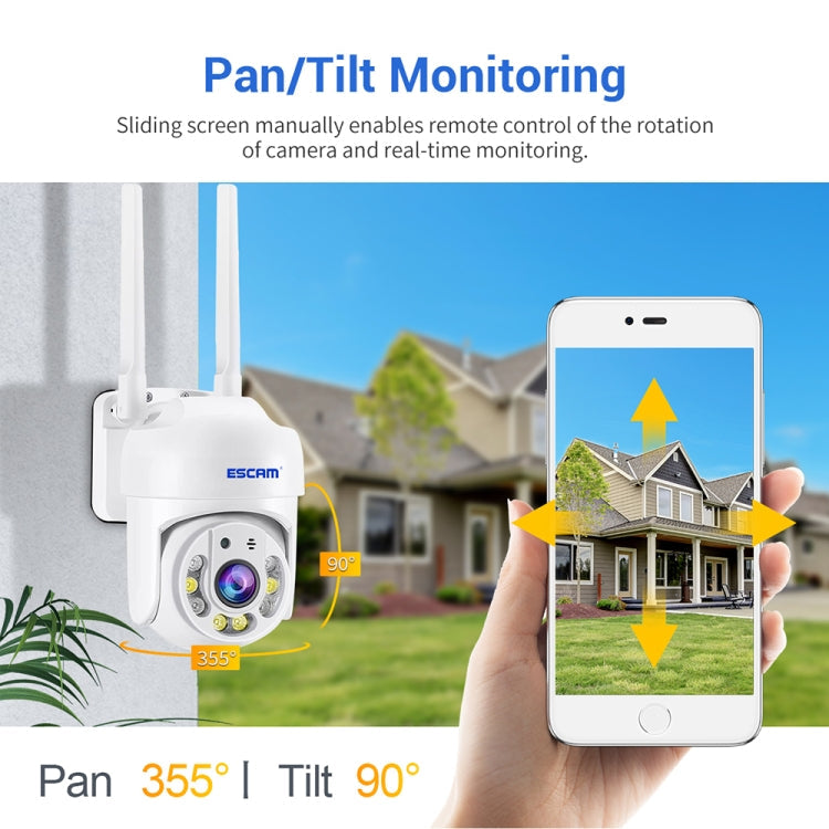 ESCAM TV114 4MP WiFi Camera Support Two-Way Voice & Night Vision & Motion Detection, Specification:US Plug