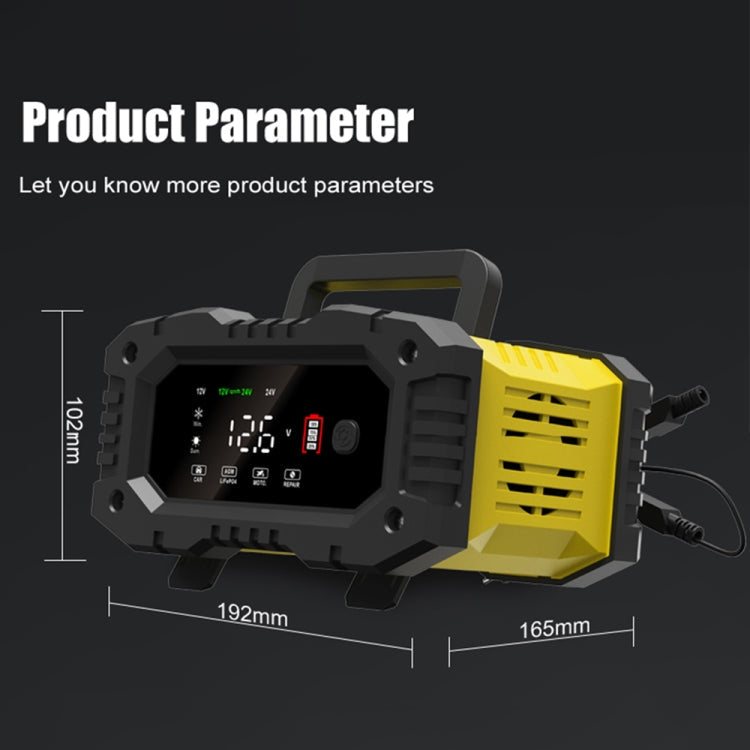 FOXSUR 12V / 24V 10A Portable Motorcycle Car Smart Battery Charger(AU Plug)
