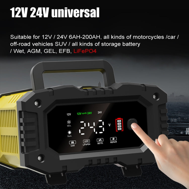 FOXSUR 12V / 24V 10A Portable Motorcycle Car Smart Battery Charger(AU Plug)