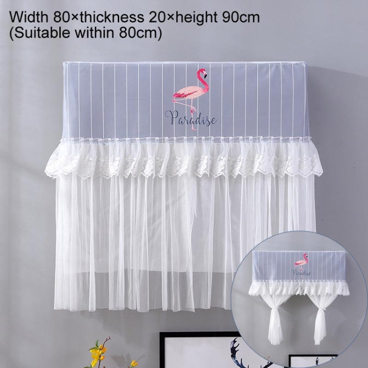 Do Not Take Dust-proof And Anti Direct Blowing Simple Wind Hanging Machine Air Conditioner Moon Cover, Size:Width 80 × Thickness 20 × Height 90cm(Striped Flamingo)